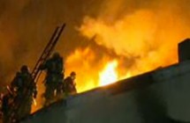Fire Races Through Structure in Hollywood